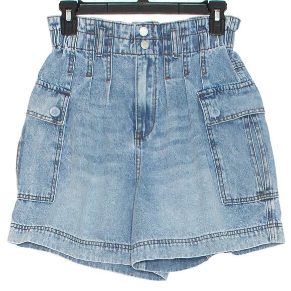 Blank NYC Shorts Denim Cargo High Rise Y2K 90s Grunge Gorp Paperbag Waist Small - Picture 1 of 5